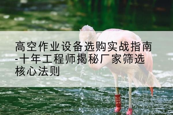 色达剪叉式升降机厂家-高空作业设备选购实战指南-十年工程师揭秘厂家筛选核心法则
